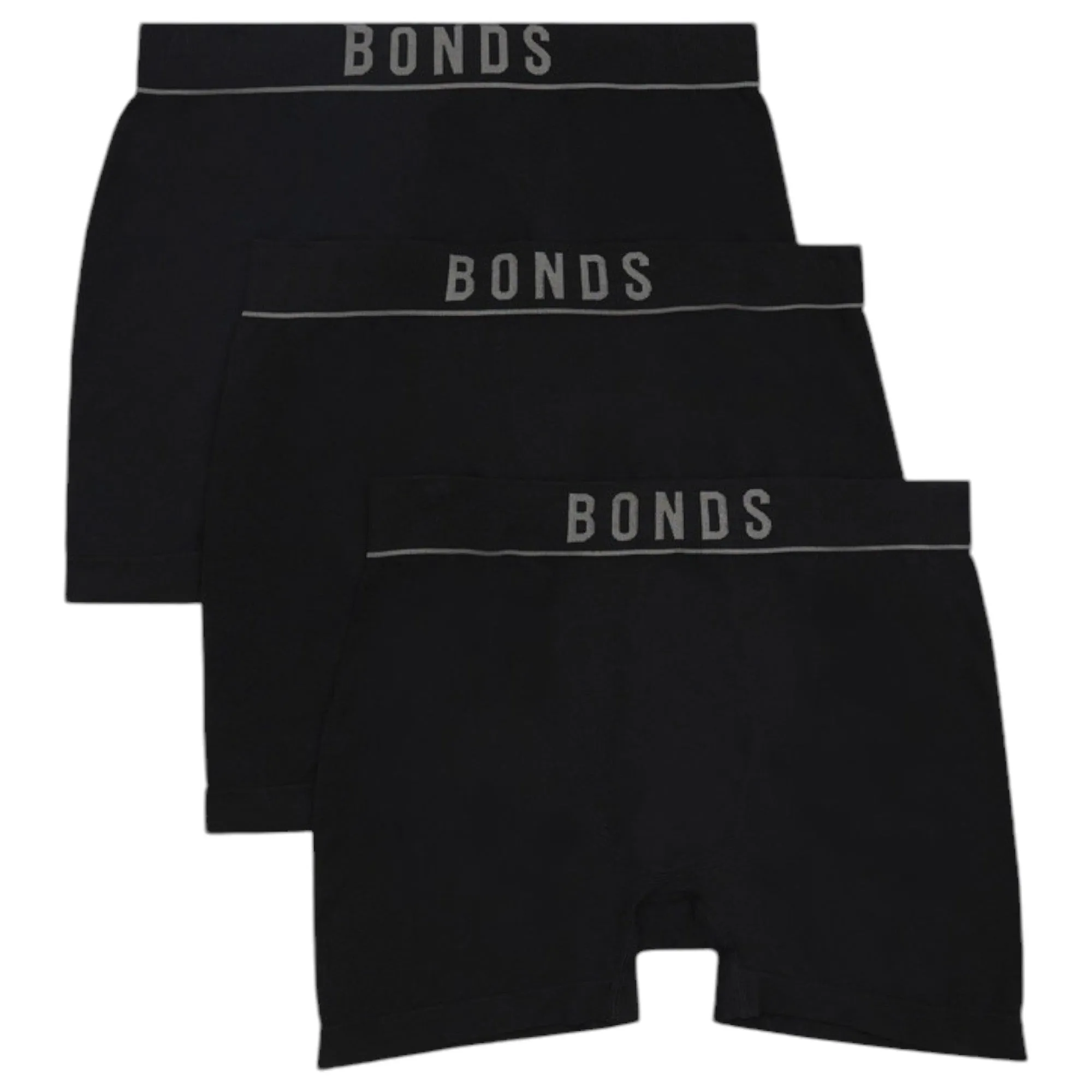 3 x Bonds Mens Originals Seamless Trunks Black Underwear