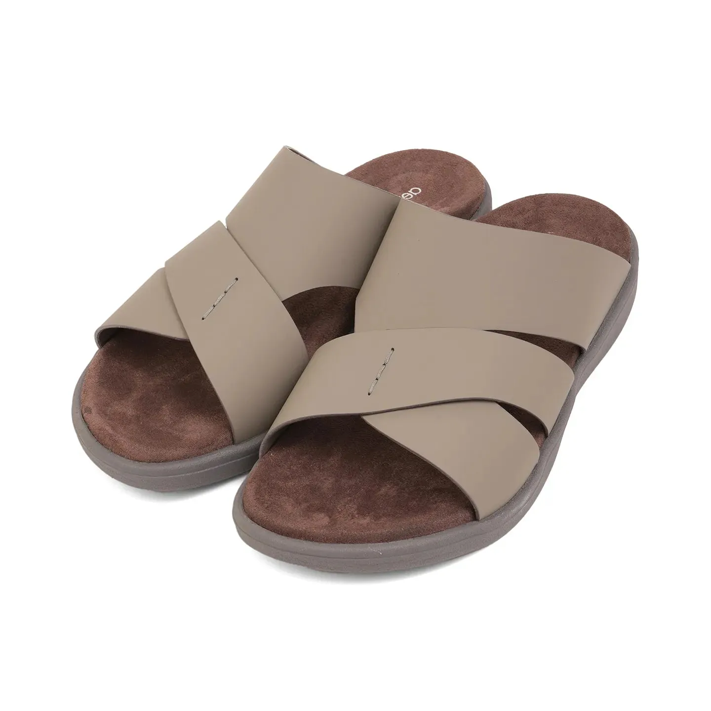 Aetrex Premium Comfort Foot Bed Arabic Sandals Stone