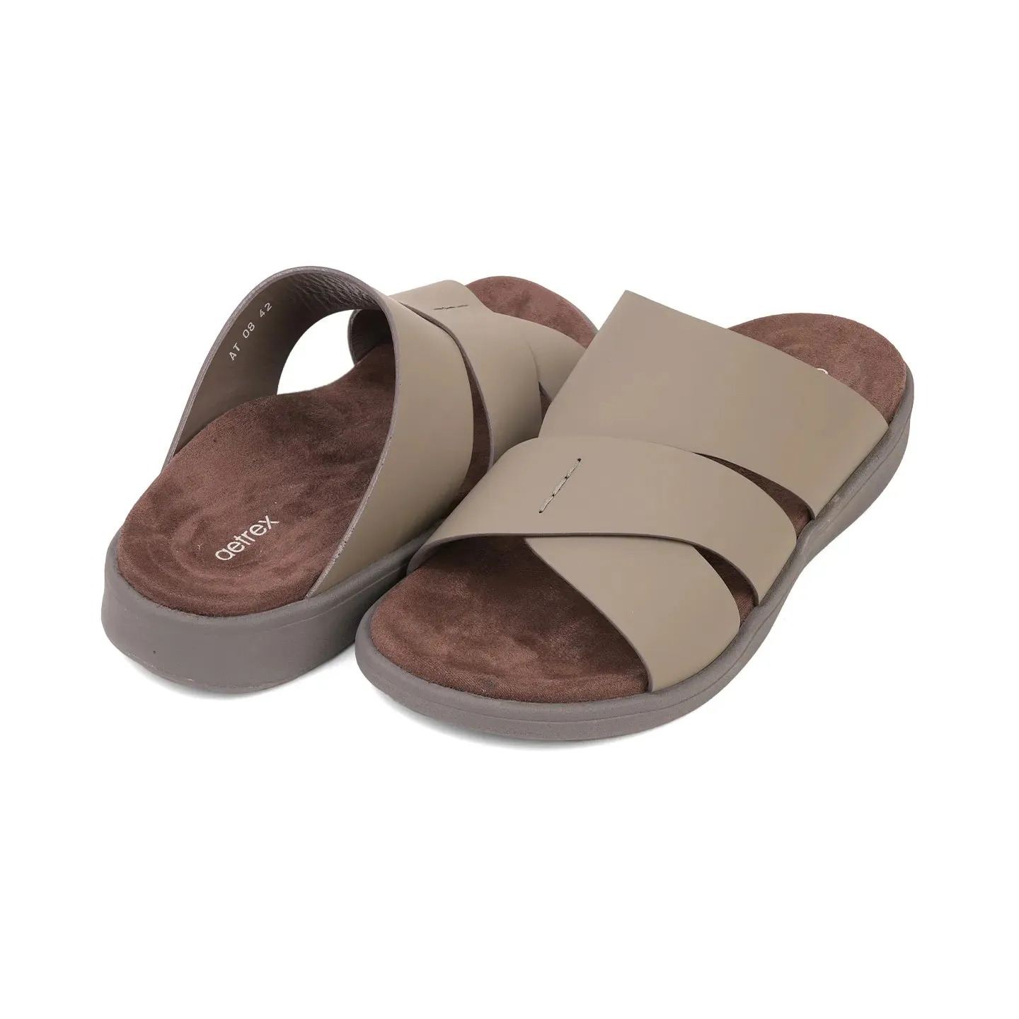 Aetrex Premium Comfort Foot Bed Arabic Sandals Stone