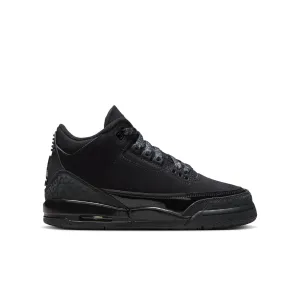 Air Jordan 3 Retro Big Kids' Shoes Black/Dark Charcoal-White