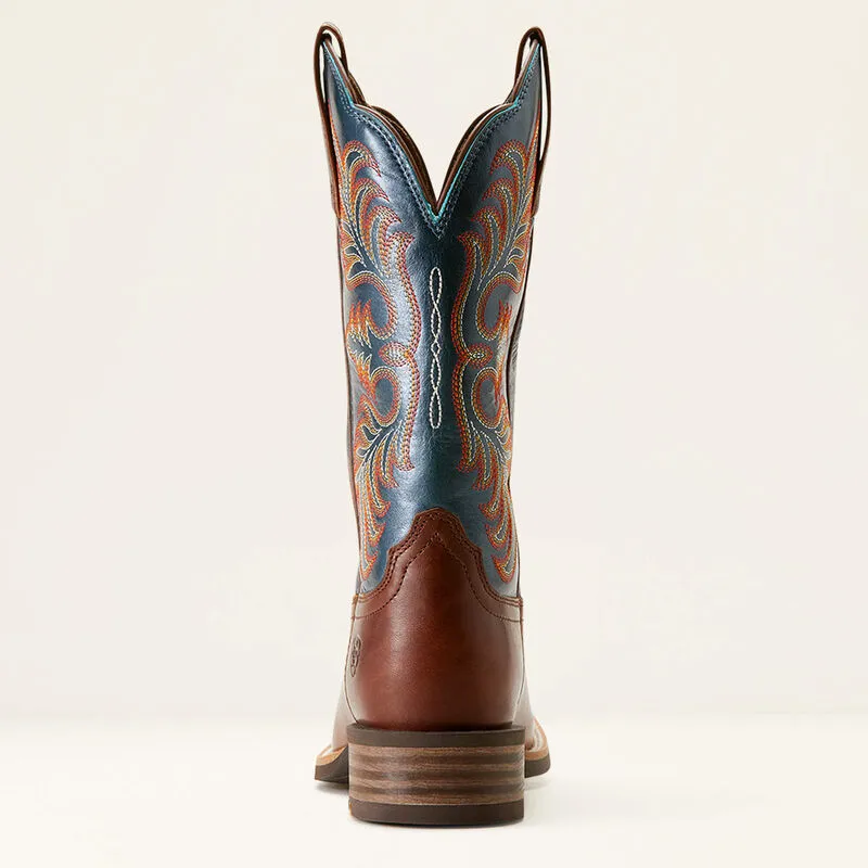 Ariat Women's Gillette Western Boot in Vintage Caramel & Endless Sea