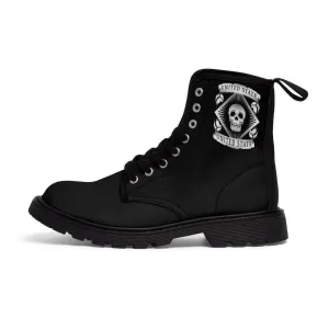 Black Skull Boots