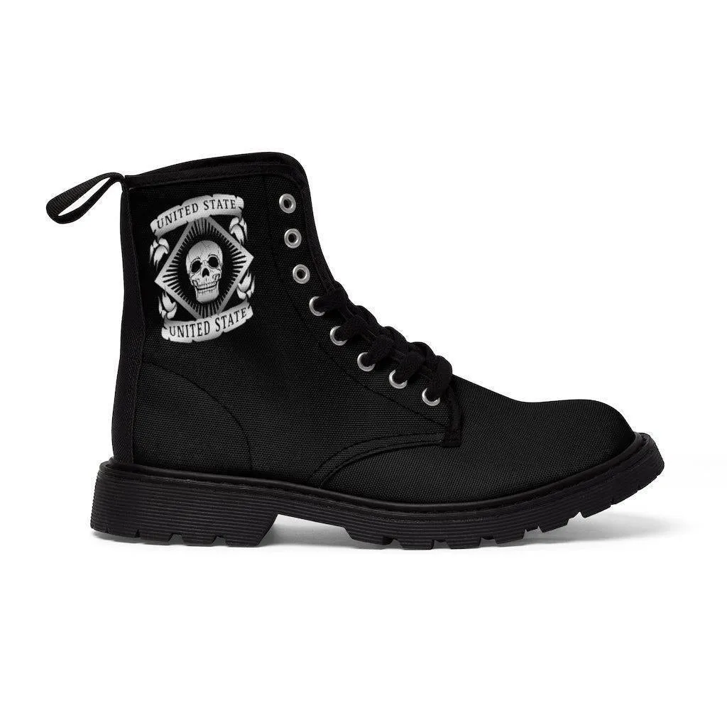 Black Skull Boots