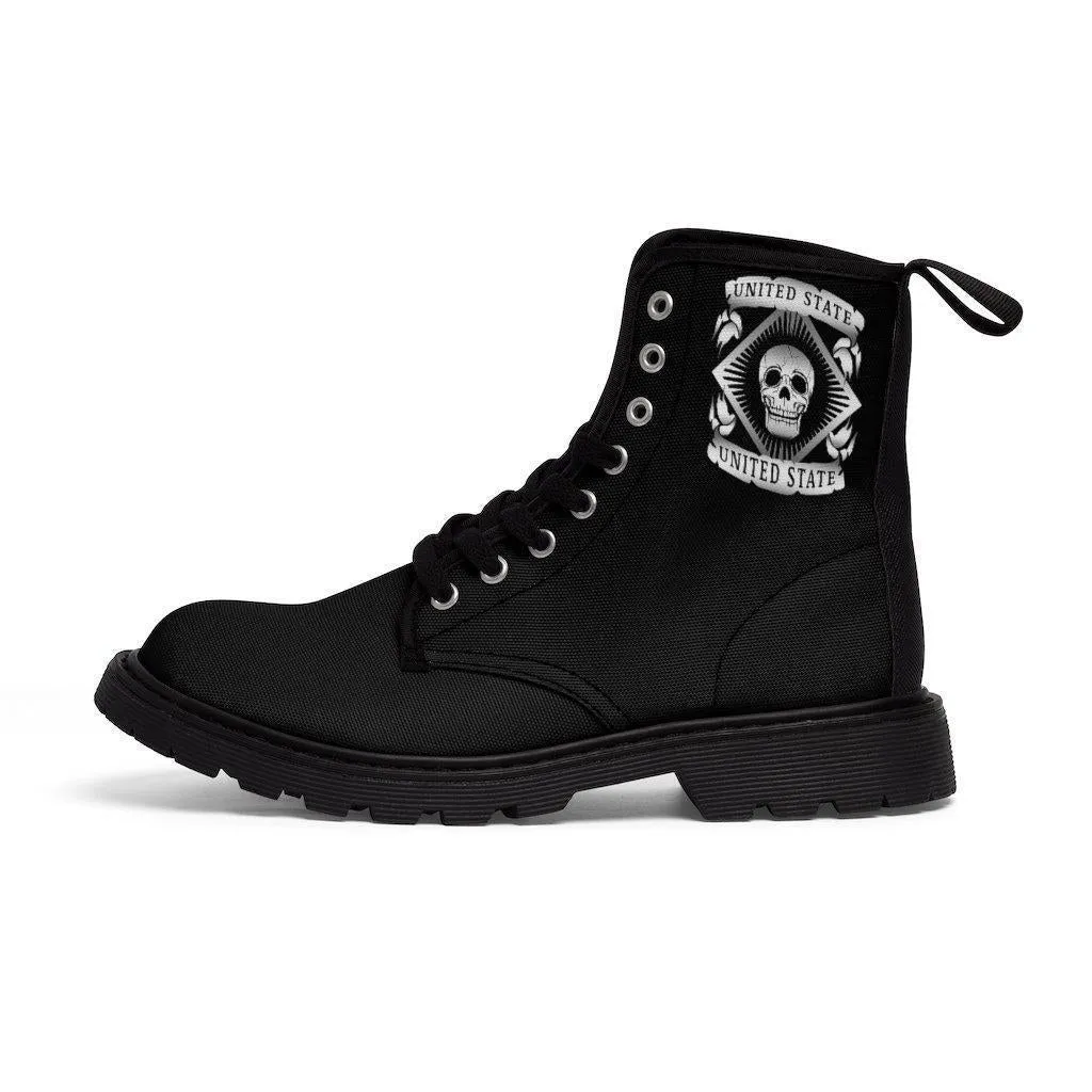 Black Skull Boots