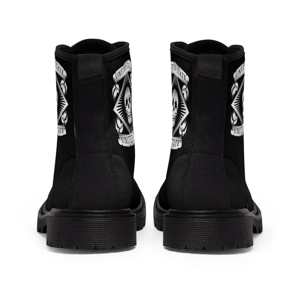 Black Skull Boots