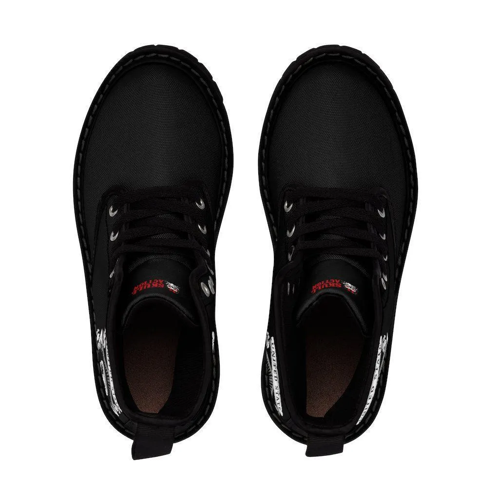 Black Skull Boots
