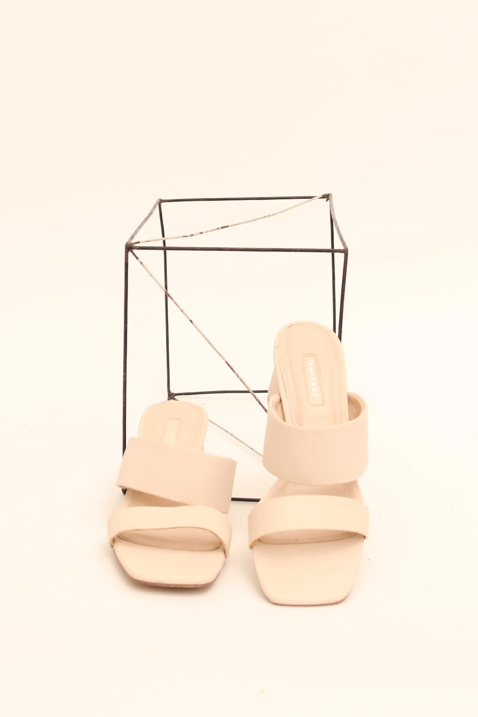 BLOCK HEEL MULE SANDALS