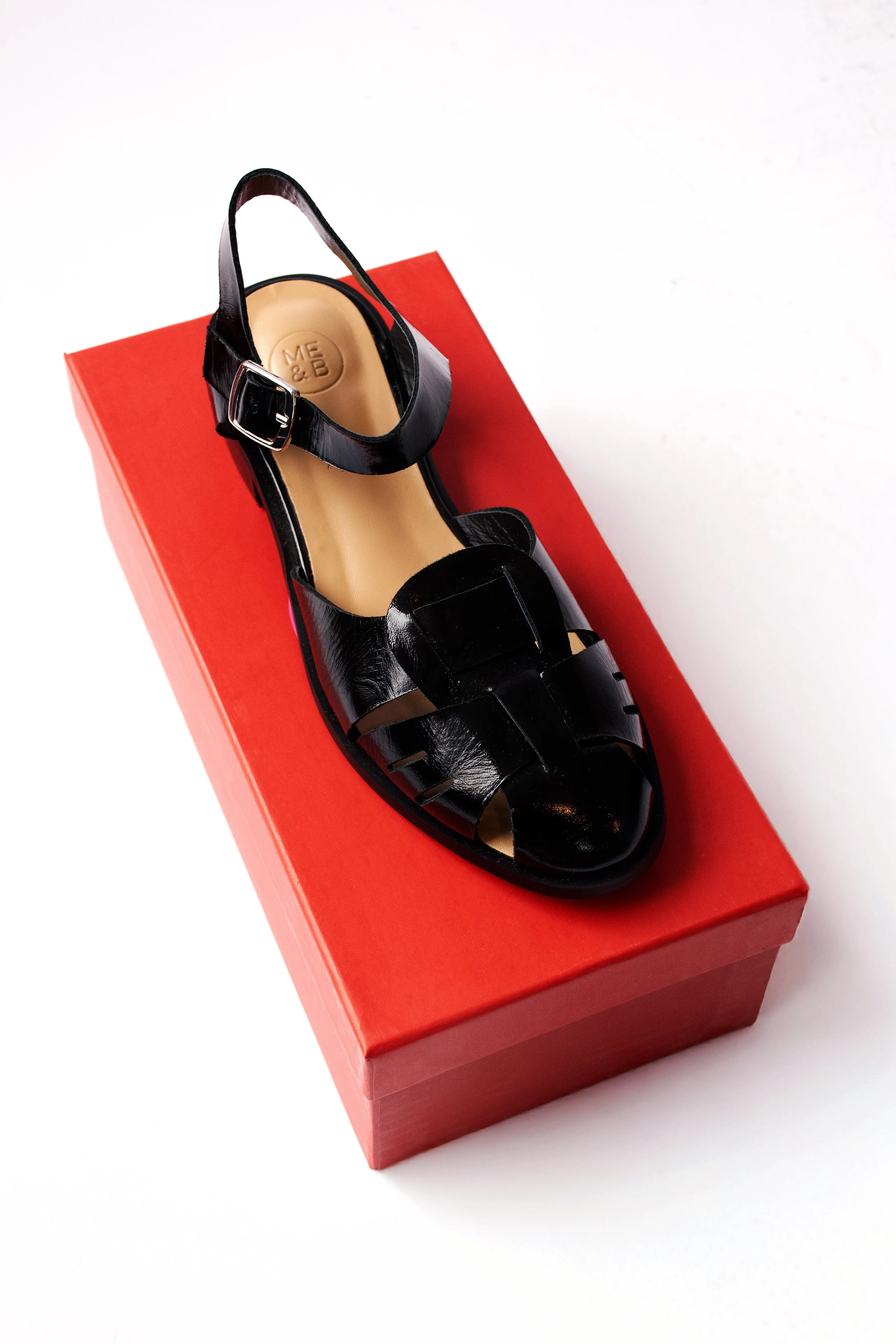 Caged Sandal in Black