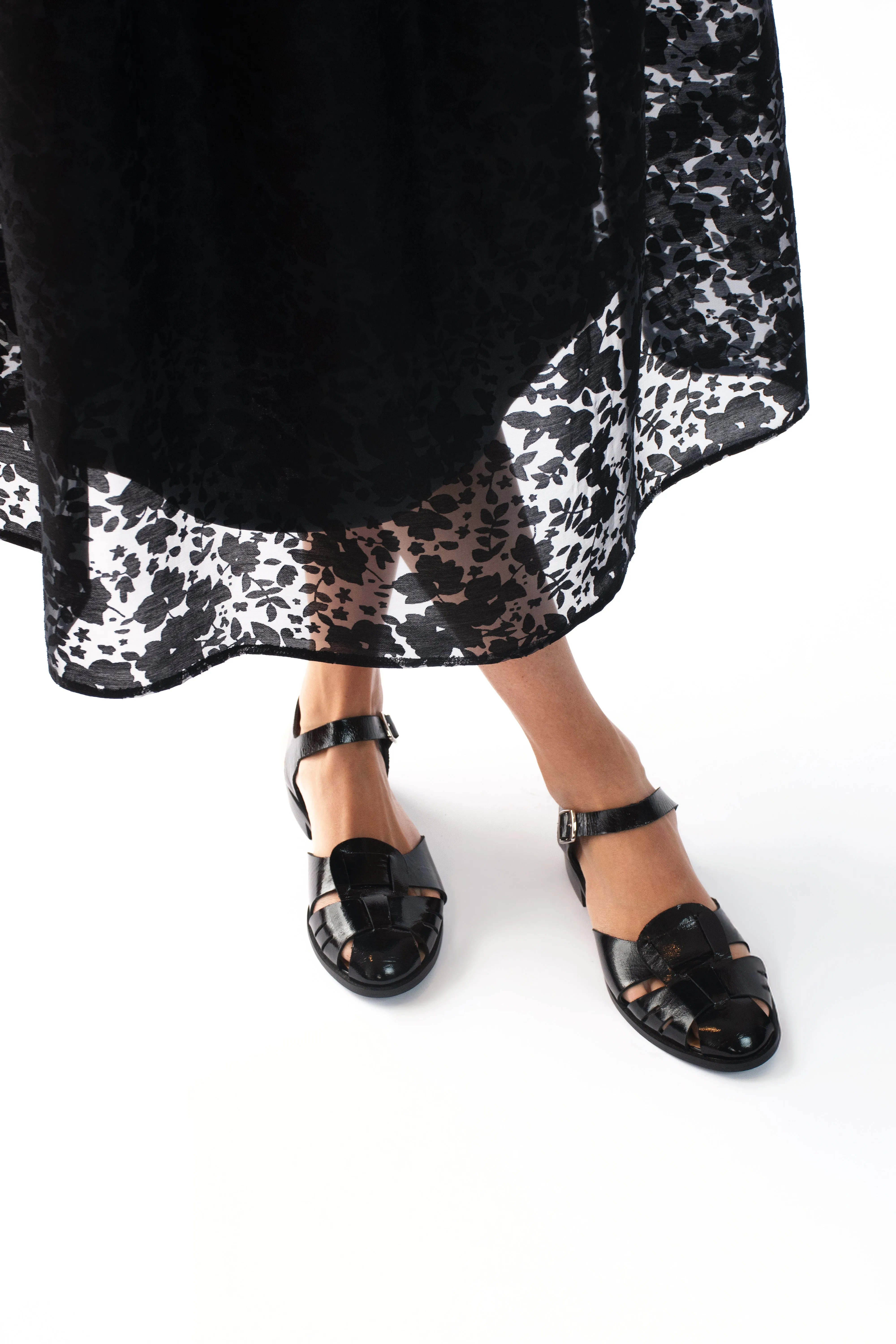 Caged Sandal in Black