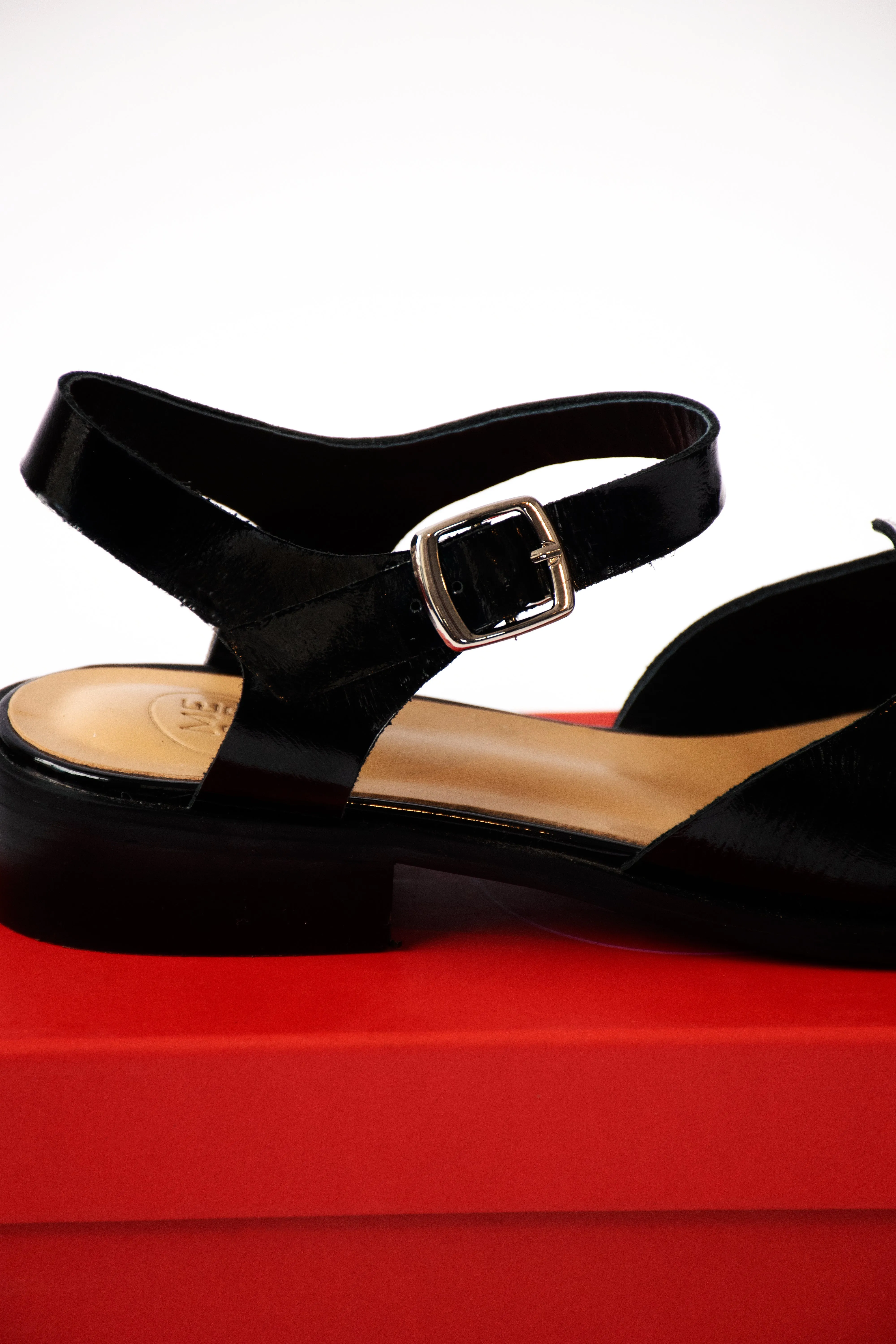 Caged Sandal in Black