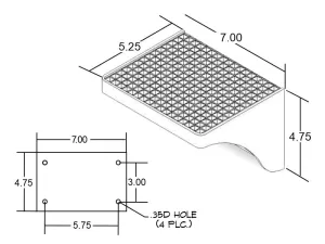 Cast Products SP2002 Surface Mount Step