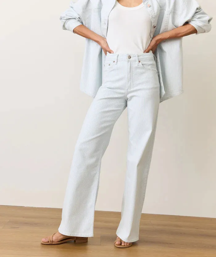 Charlie Wide Leg Pant - Railroad Stripe
