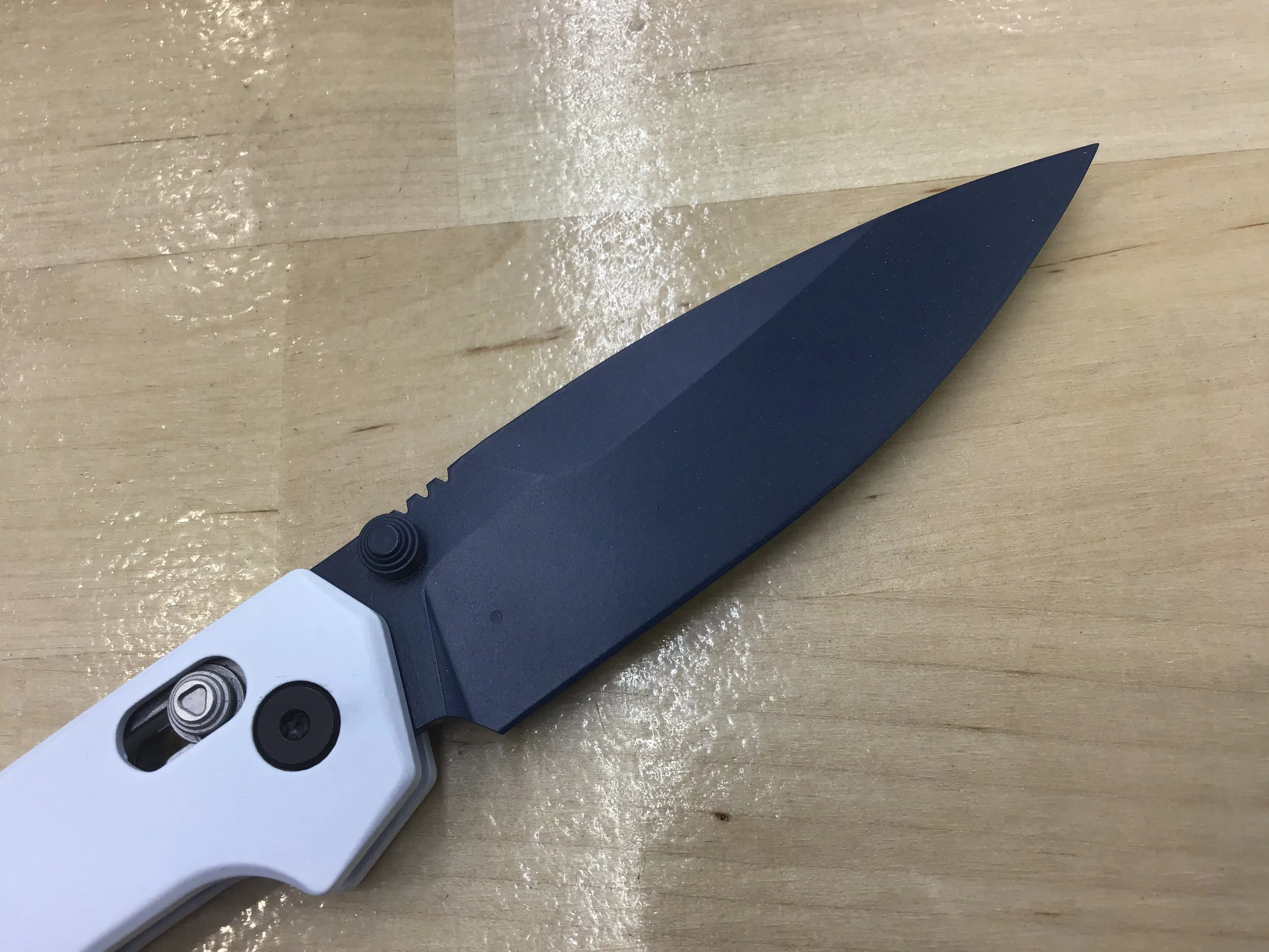Custom Kershaw Iridium Astros 1980’s Theme D2 Blade Blue Cerakote White Cerakoted Aluminum Handle
