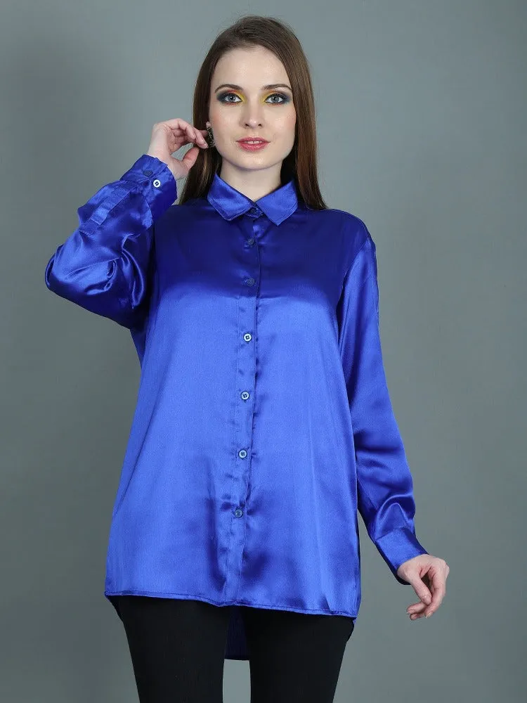 DESIGNER SATIN SHIRT FOR WOMEN