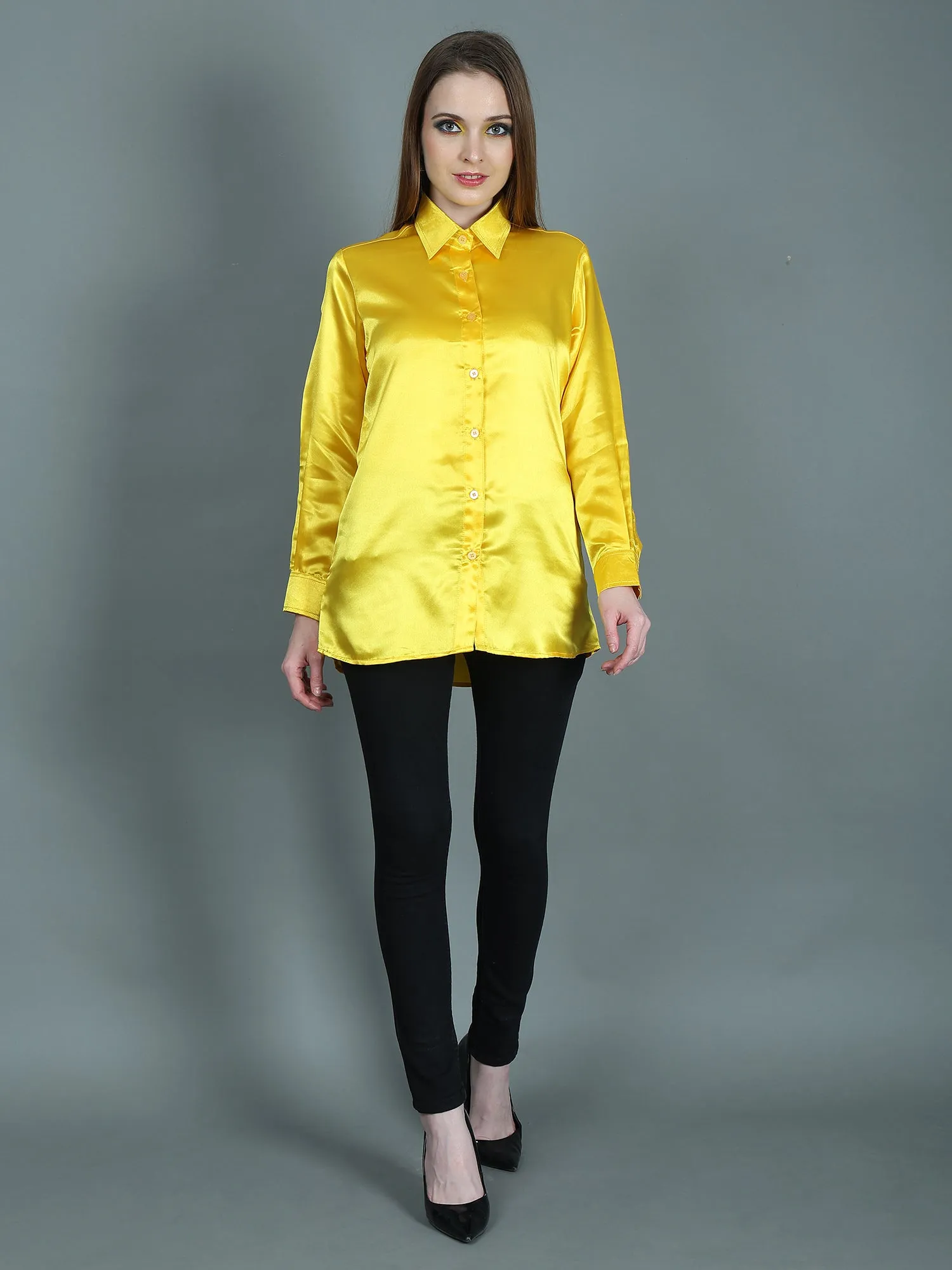 DESIGNER SATIN SHIRT FOR WOMEN