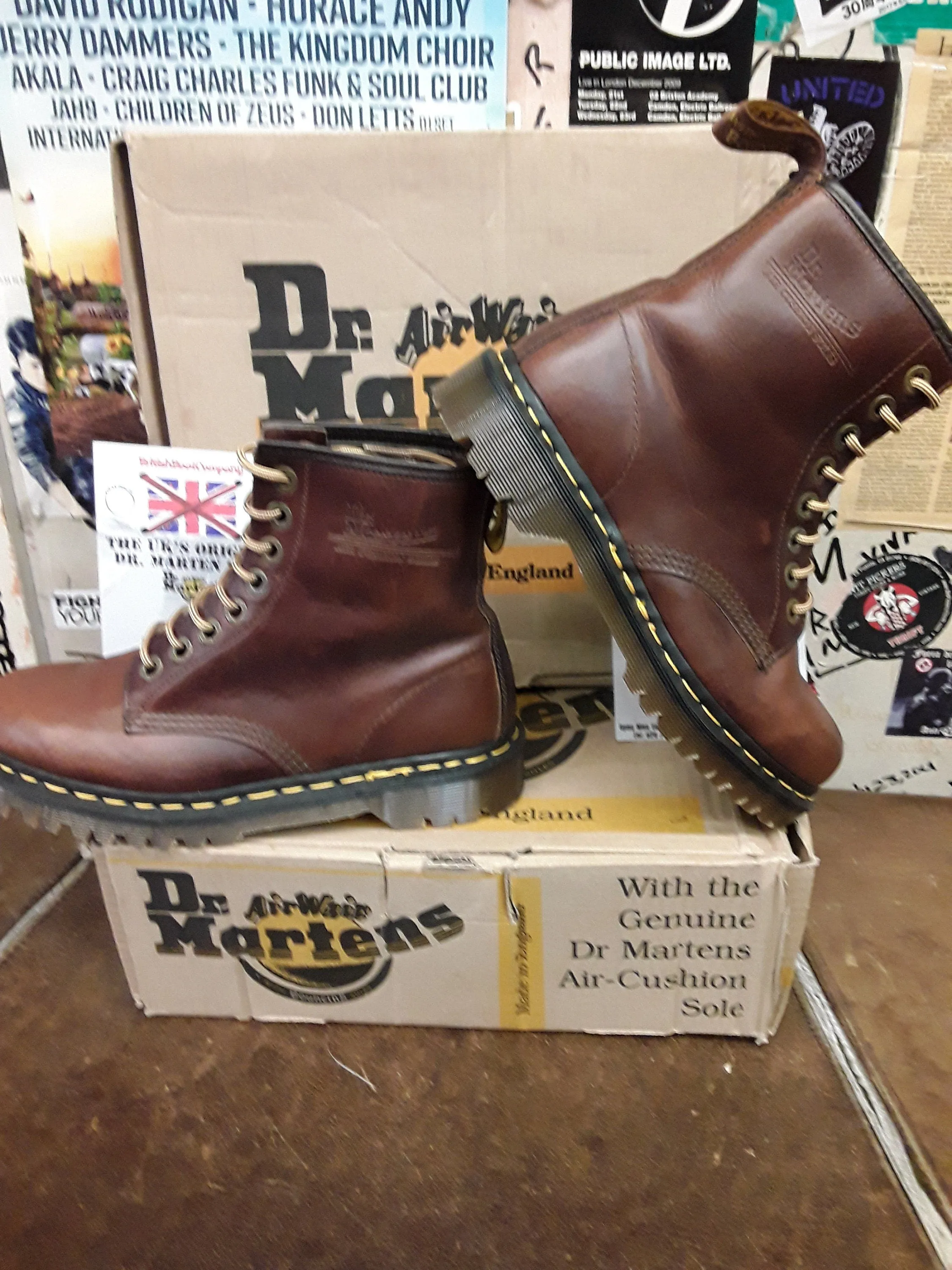 Dr Martens 1460z Tan Analine Made in England Size 9