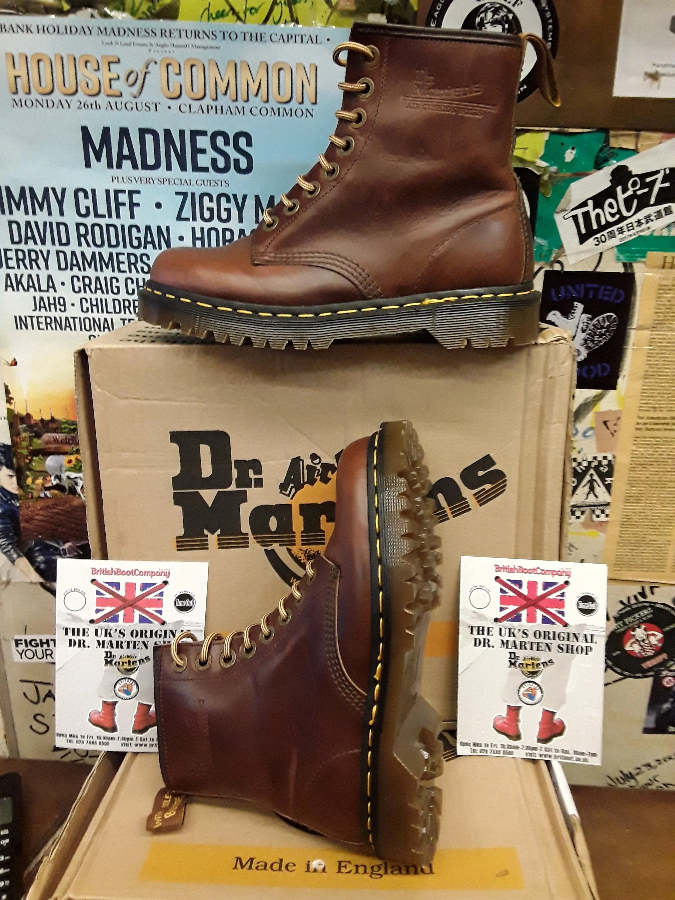 Dr Martens 1460z Tan Analine Made in England Size 9