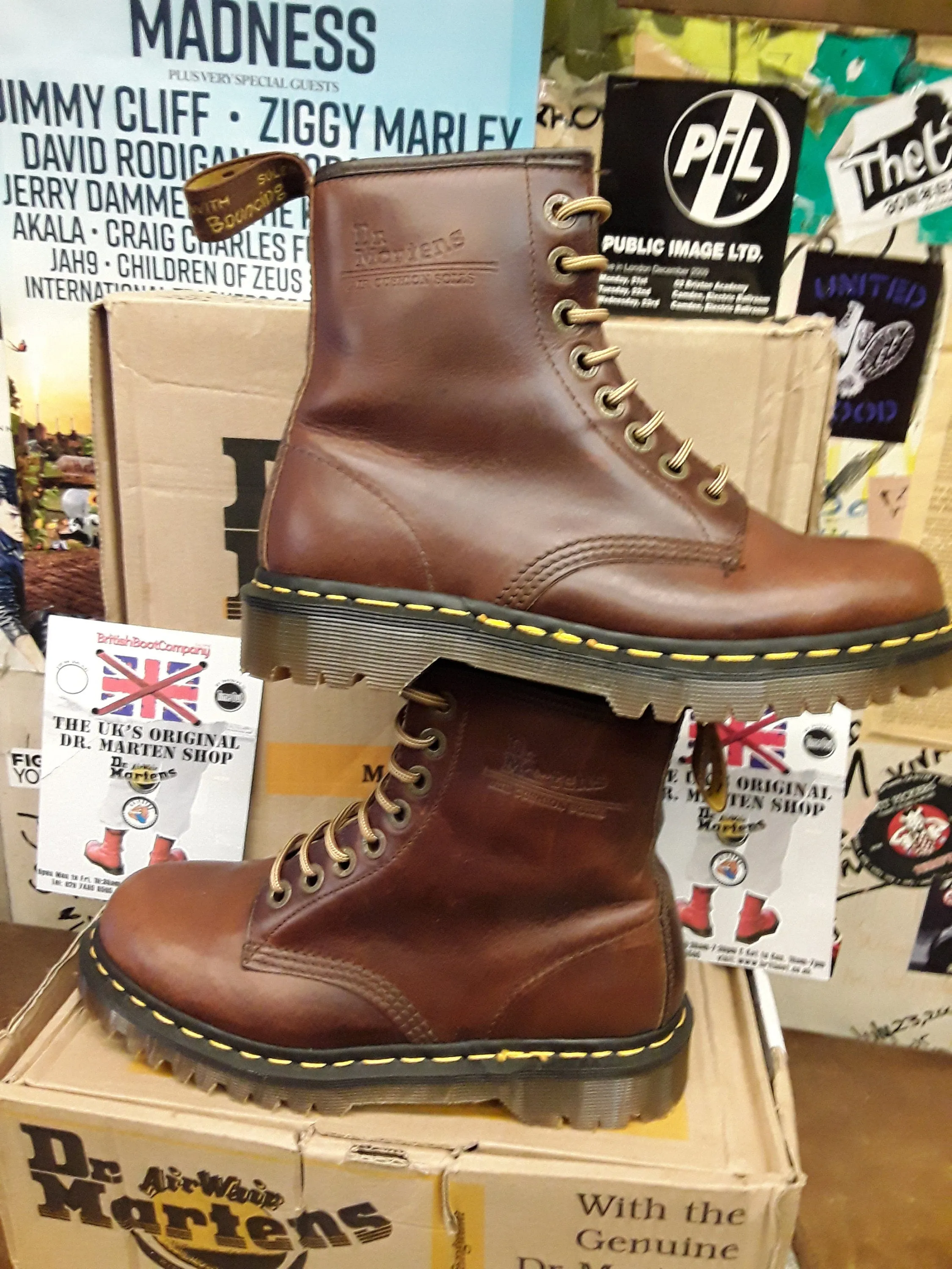 Dr Martens 1460z Tan Analine Made in England Size 9