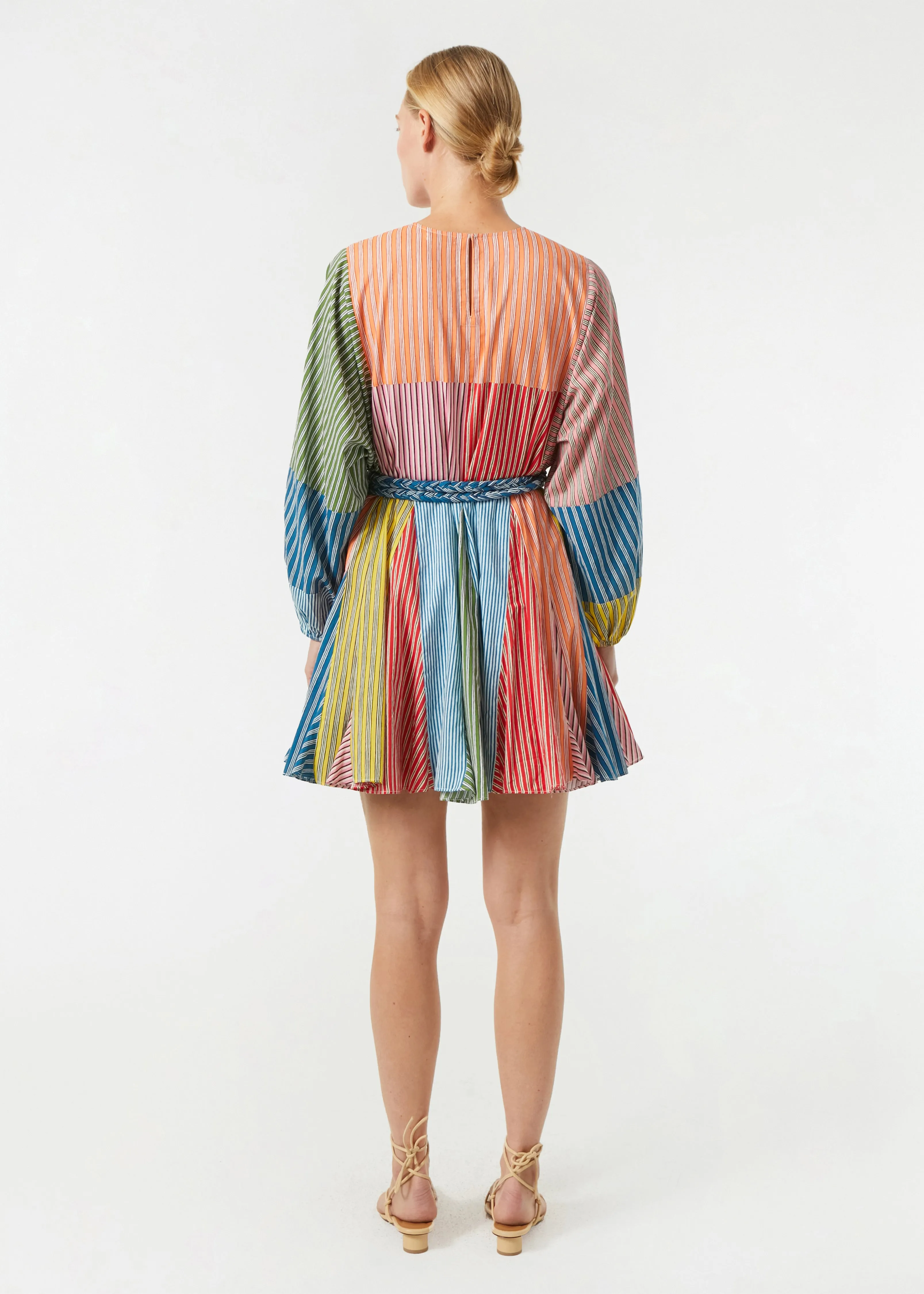 Ella Dress | Multi Stripe Patchwork