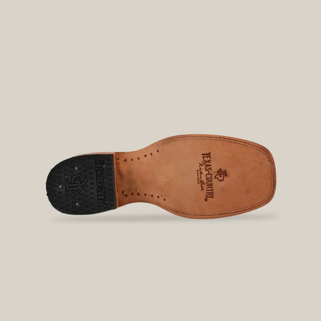 Exotic Caiman Horn Back - White - Square Toe