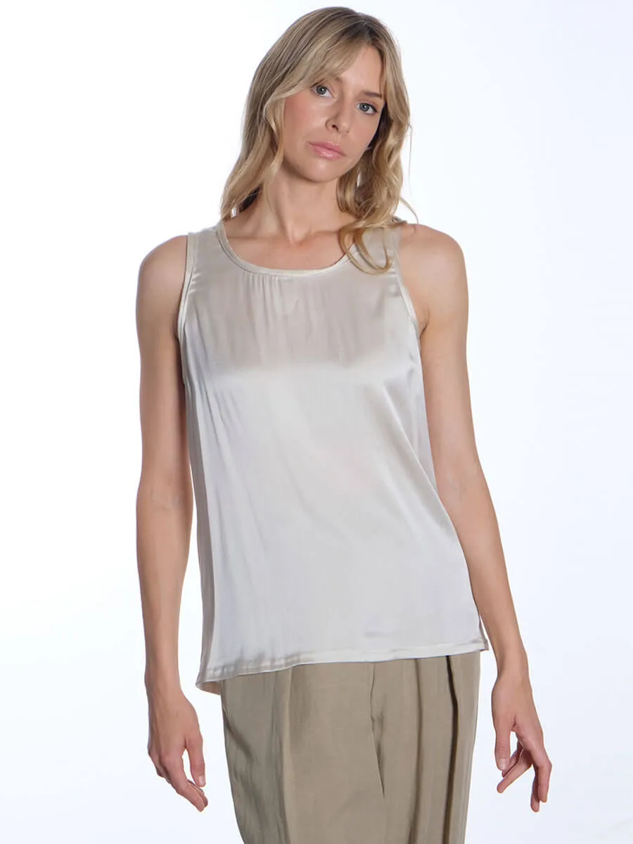 Gunhilda 1 Silk Top - Turtledove