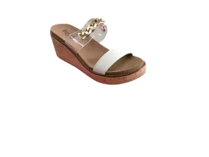 Hey Girl Clear White Nightcap Wedges