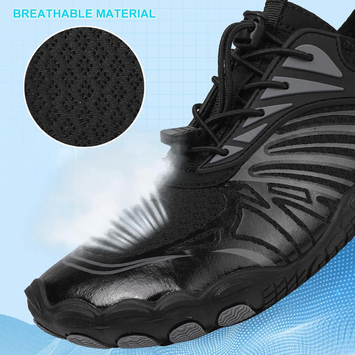Hike Barefoot Shoes Womens Men,Athletic Hiking Footwear Barefoot,Non-Slip Athletic Barefoot Shoes Wide Toe Box Toe Water Shoes Quick Dry Zero Drop Trail Running Shoes