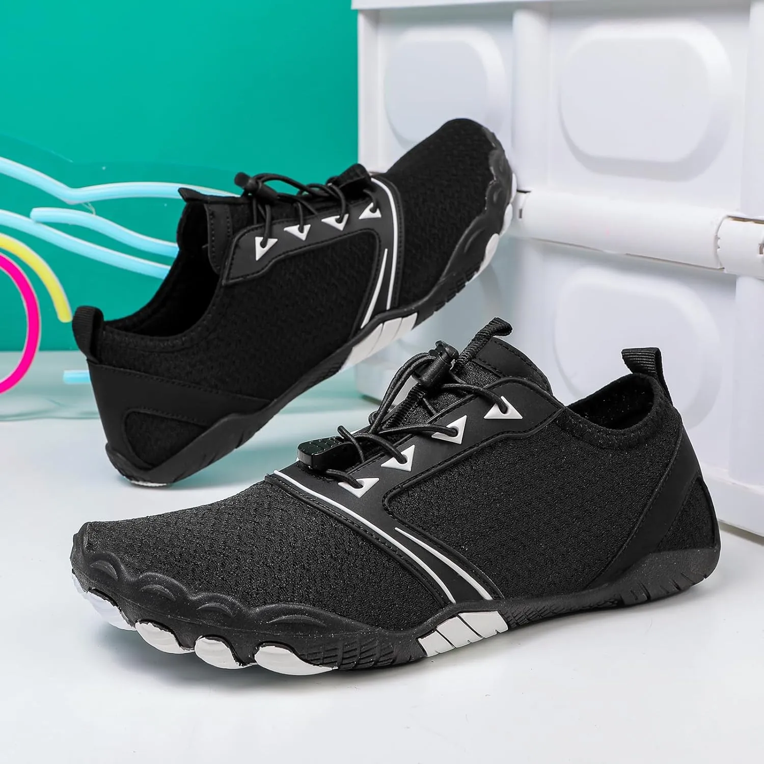 Hike Barefoot Shoes Womens Men,Athletic Hiking Footwear Barefoot,Non-Slip Athletic Barefoot Shoes Wide Toe Box Toe Water Shoes Quick Dry Zero Drop Trail Running Shoes