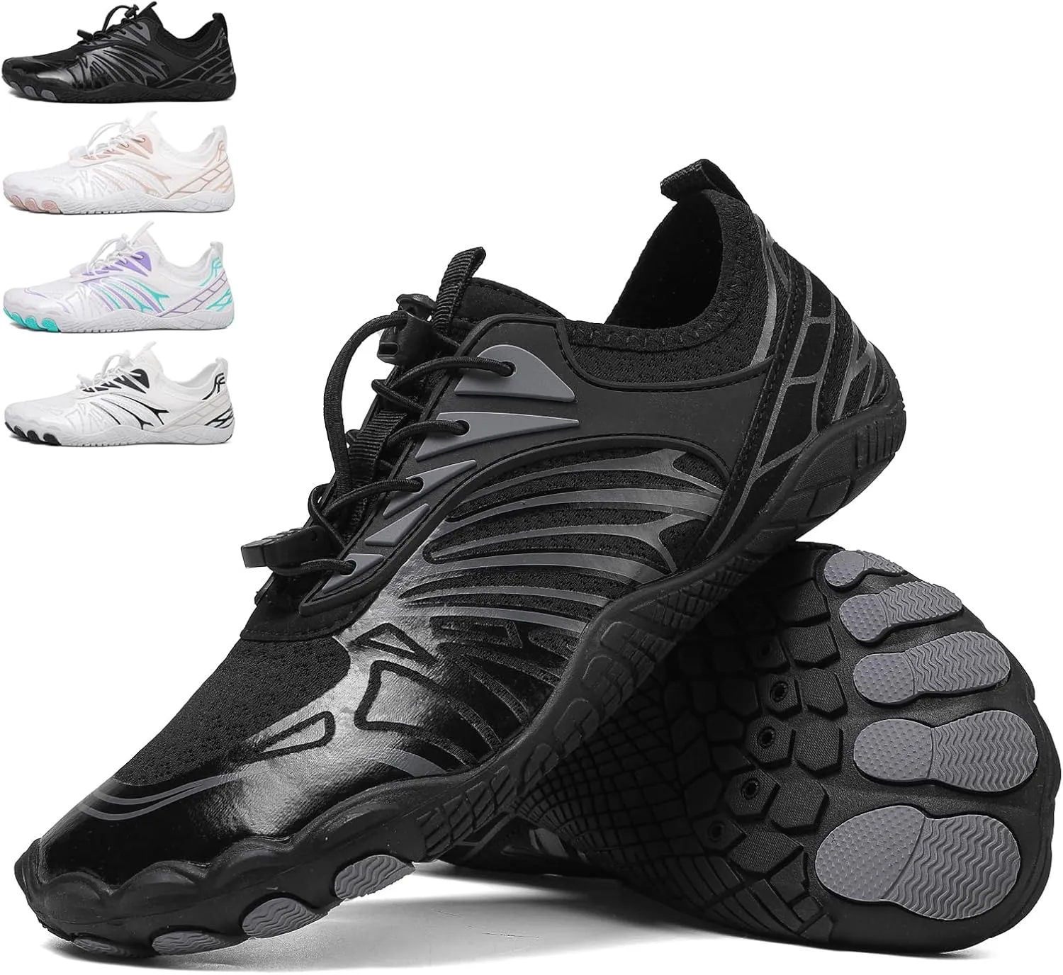 Hike Barefoot Shoes Womens Men,Athletic Hiking Footwear Barefoot,Non-Slip Athletic Barefoot Shoes Wide Toe Box Toe Water Shoes Quick Dry Zero Drop Trail Running Shoes