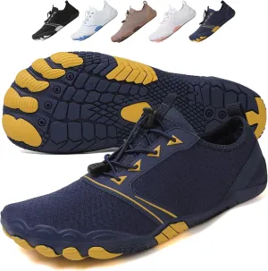 Hike Barefoot Shoes Womens Men,Athletic Hiking Footwear Barefoot,Non-Slip Athletic Barefoot Shoes Wide Toe Box Toe Water Shoes Quick Dry Zero Drop Trail Running Shoes
