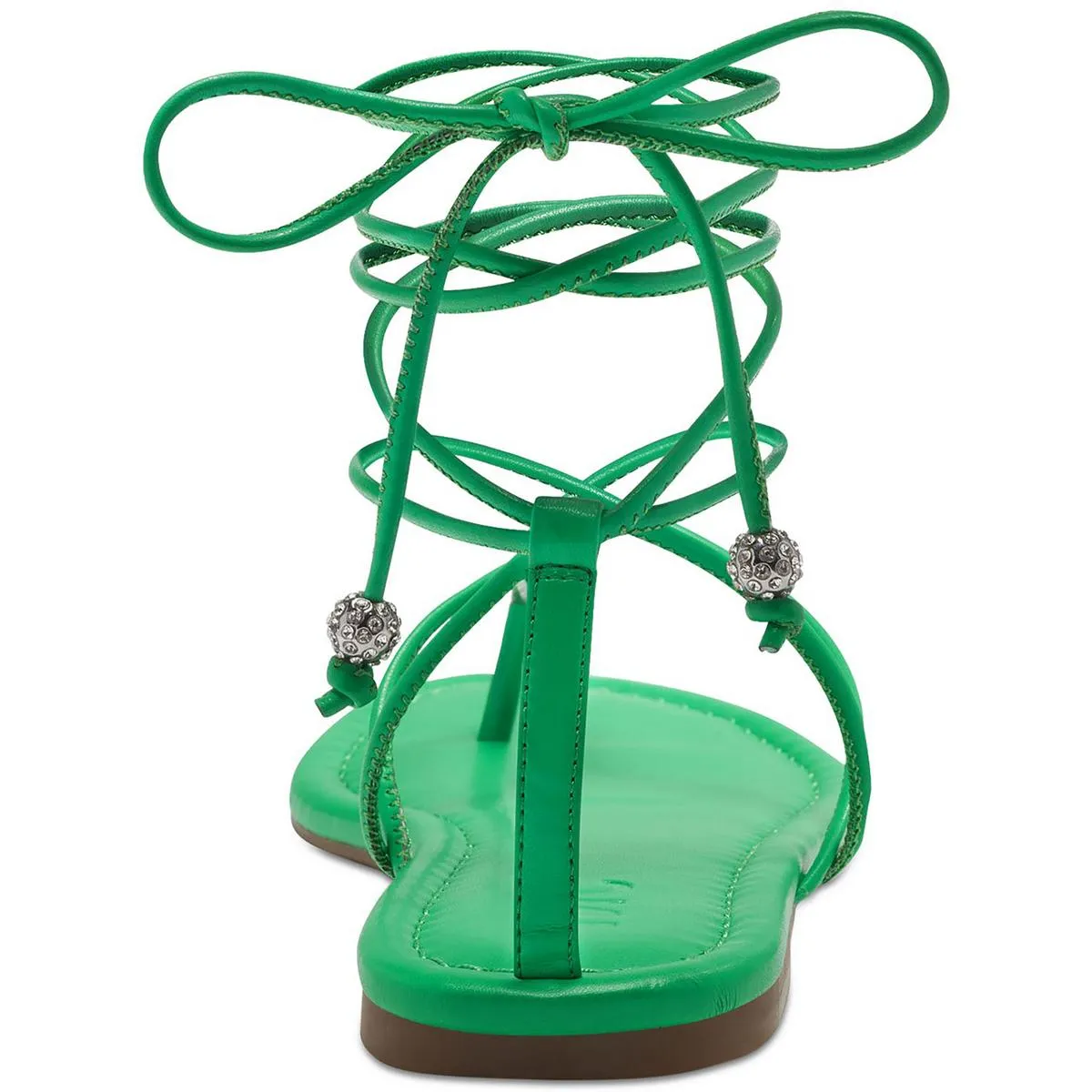 INC Womens Amilie Faux Leather Round Toe Strappy Sandals
