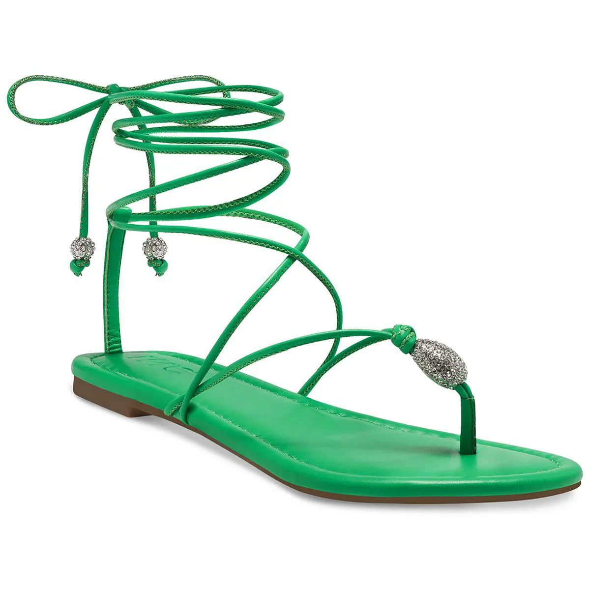 INC Womens Amilie Faux Leather Round Toe Strappy Sandals
