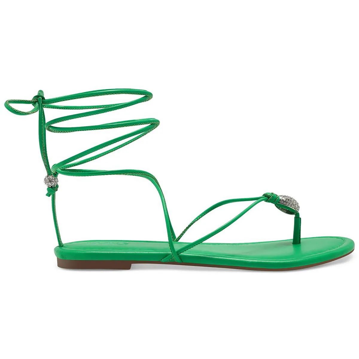 INC Womens Amilie Faux Leather Round Toe Strappy Sandals