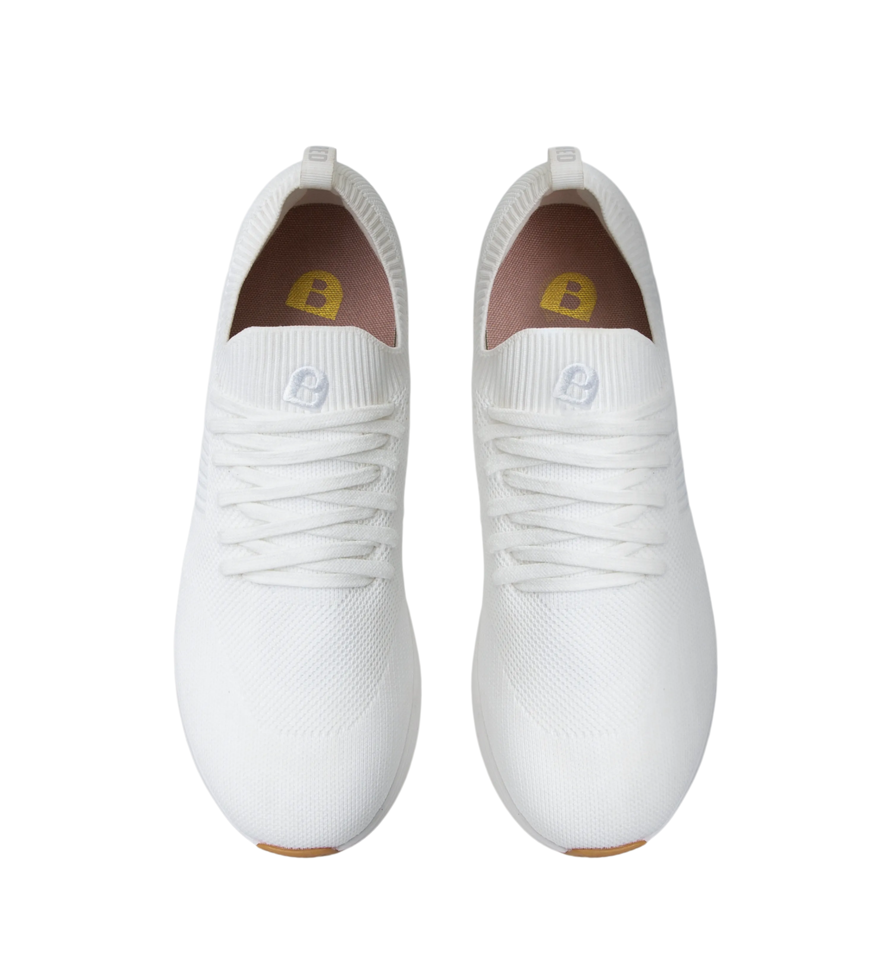 Jinzo White Knit Sneakers