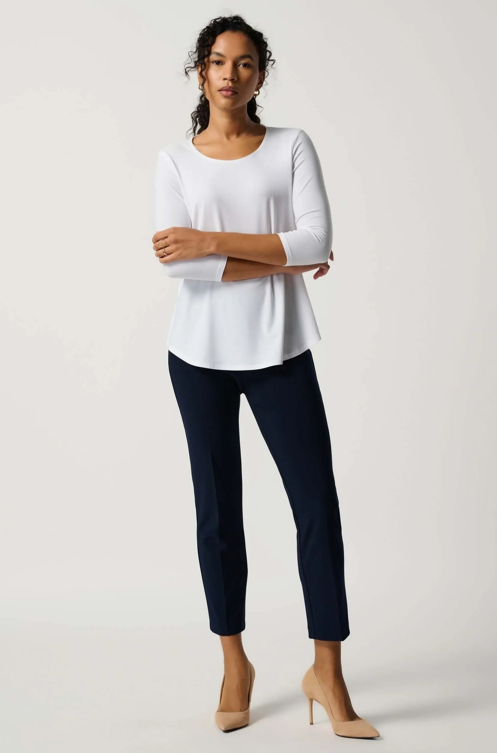Joseph Ribkoff Classic Cropped Pant in Midnight 181089