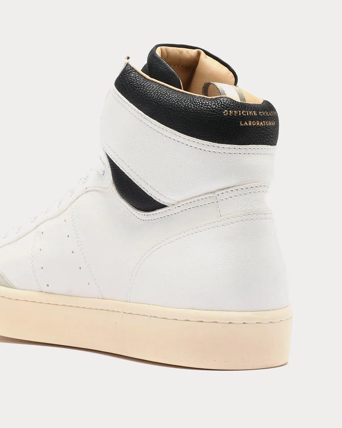Knight 005 White / Black High Top Sneakers