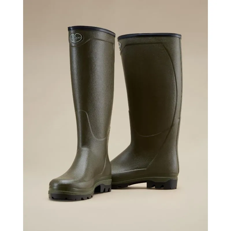 Le Chameau Country Cross Neoprene Lined Mens Boot - Chameau Green