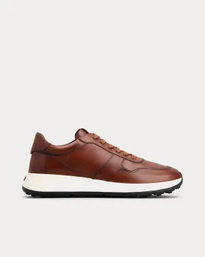 Leather Brown Low Top Sneakers
