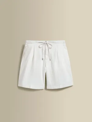 Linen Jersey Pleated Shorts