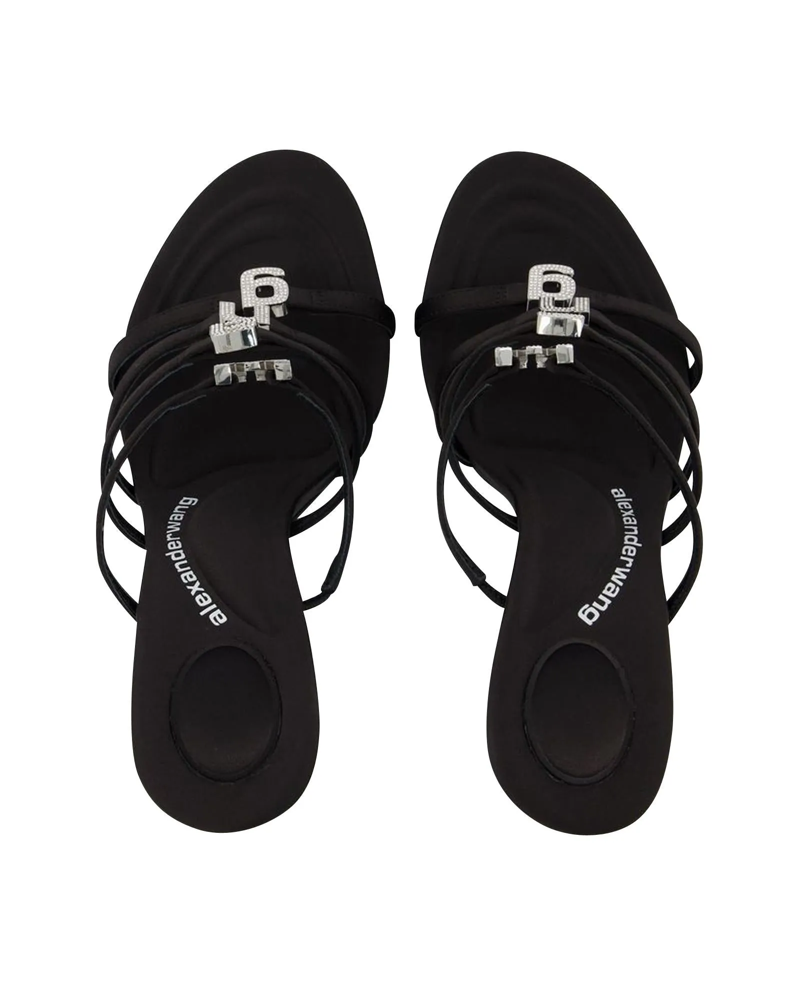 Logo Sandals with Almond Toe - Satin