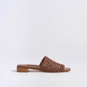 Marion Parke | Sabrina Flat Sandal in Luggage