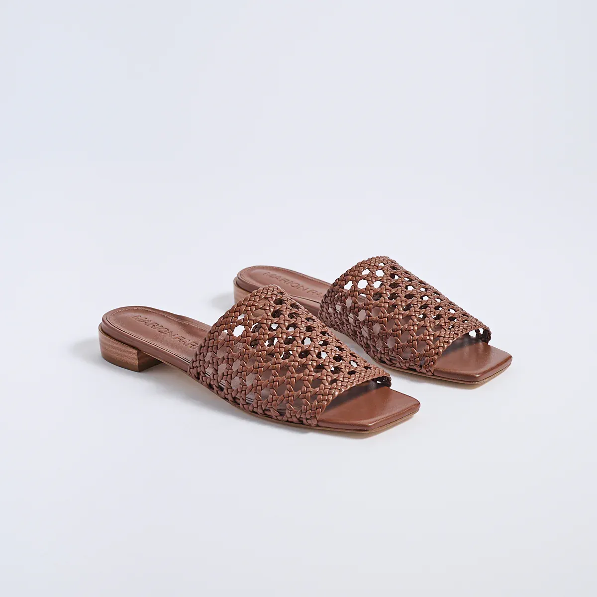 Marion Parke | Sabrina Flat Sandal in Luggage