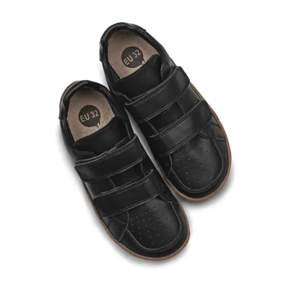 PaperKrane Barefoot Comfort Shoes - Velcro Kids Licorice