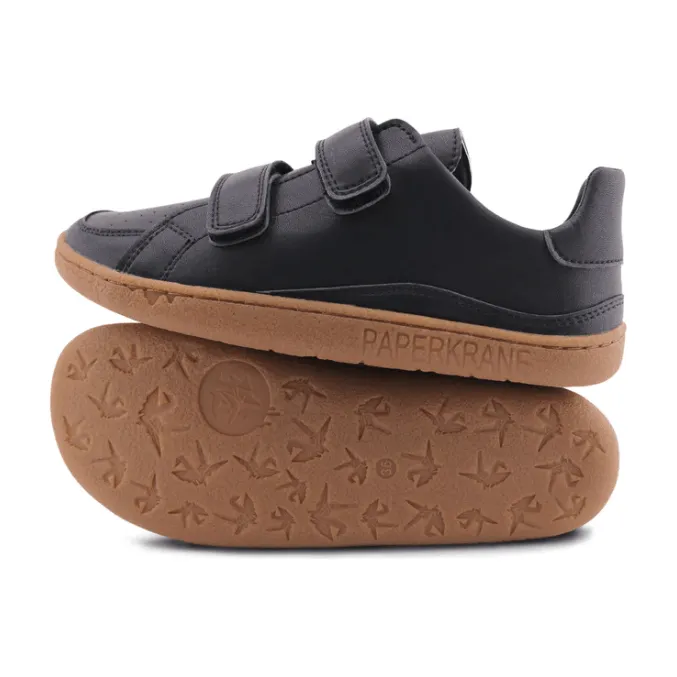 PaperKrane Barefoot Comfort Shoes - Velcro Kids Licorice