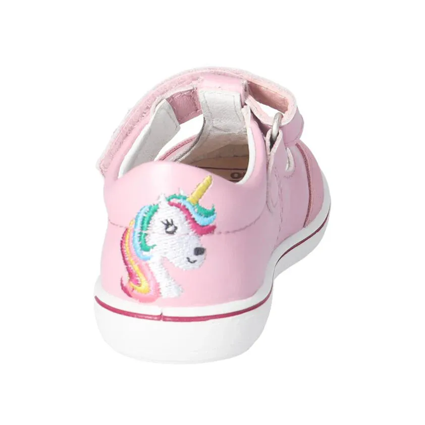 Ricosta Pepino Girls Blush Pink Odile T-Bar Unicorn Shoes | 30% OFF sale