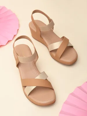 Rocia By Regal Beige Women Casual Wedge Sandals