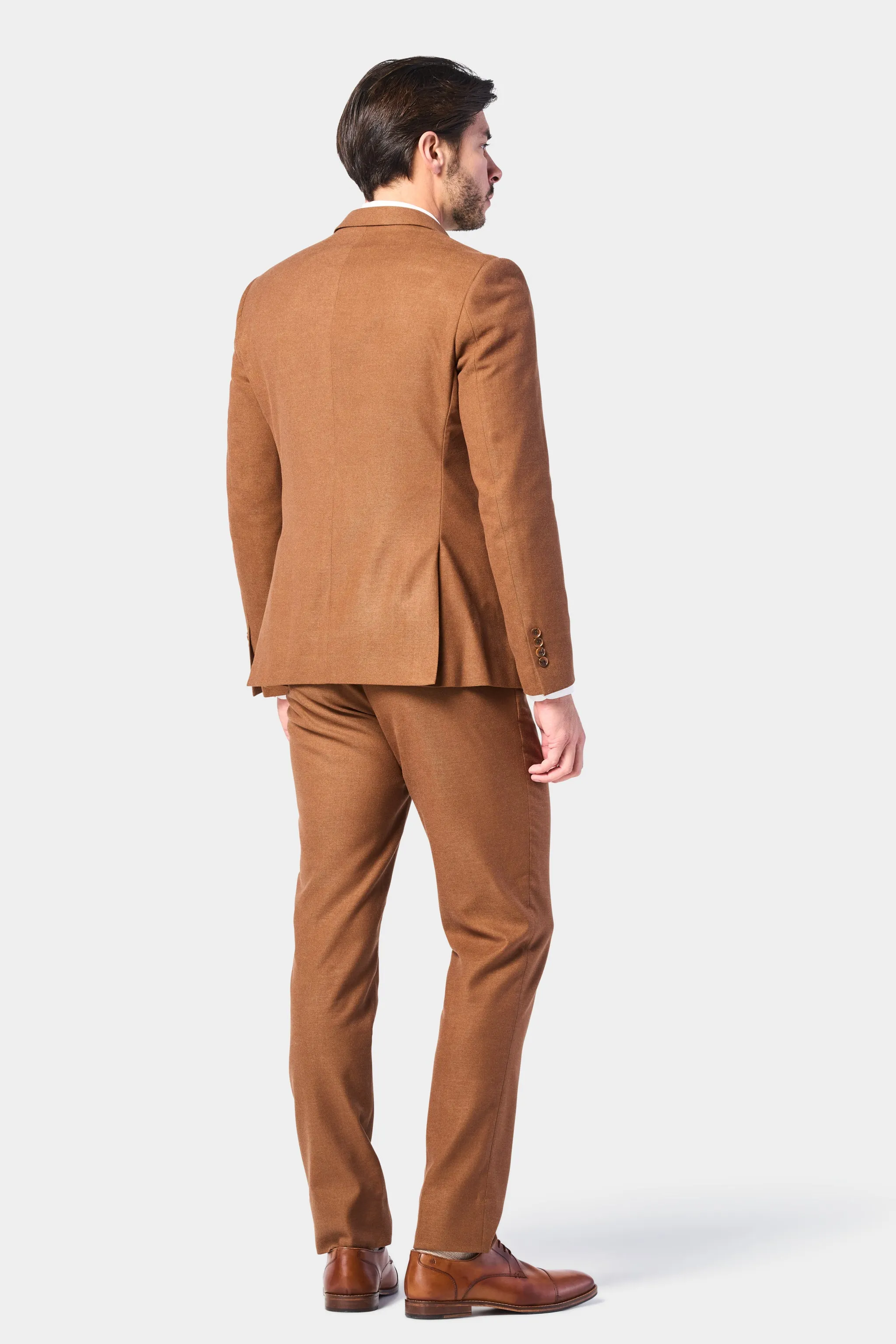 Rust Brown Flannel 3 Piece Suit