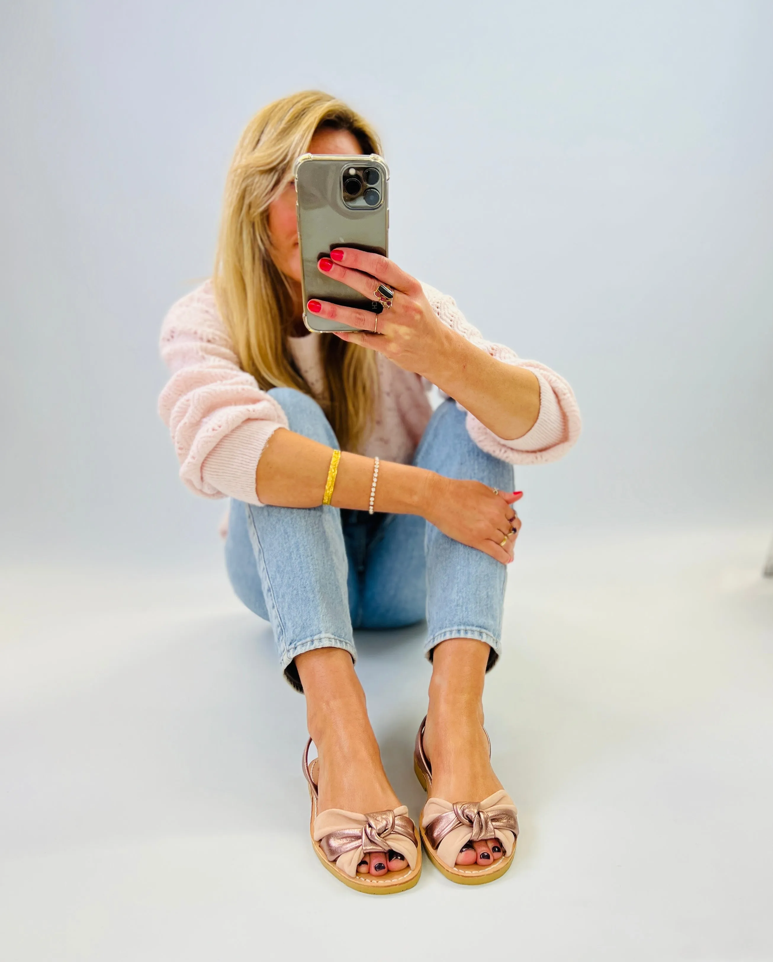 Sample Harmony Peeptoe Knot Flats