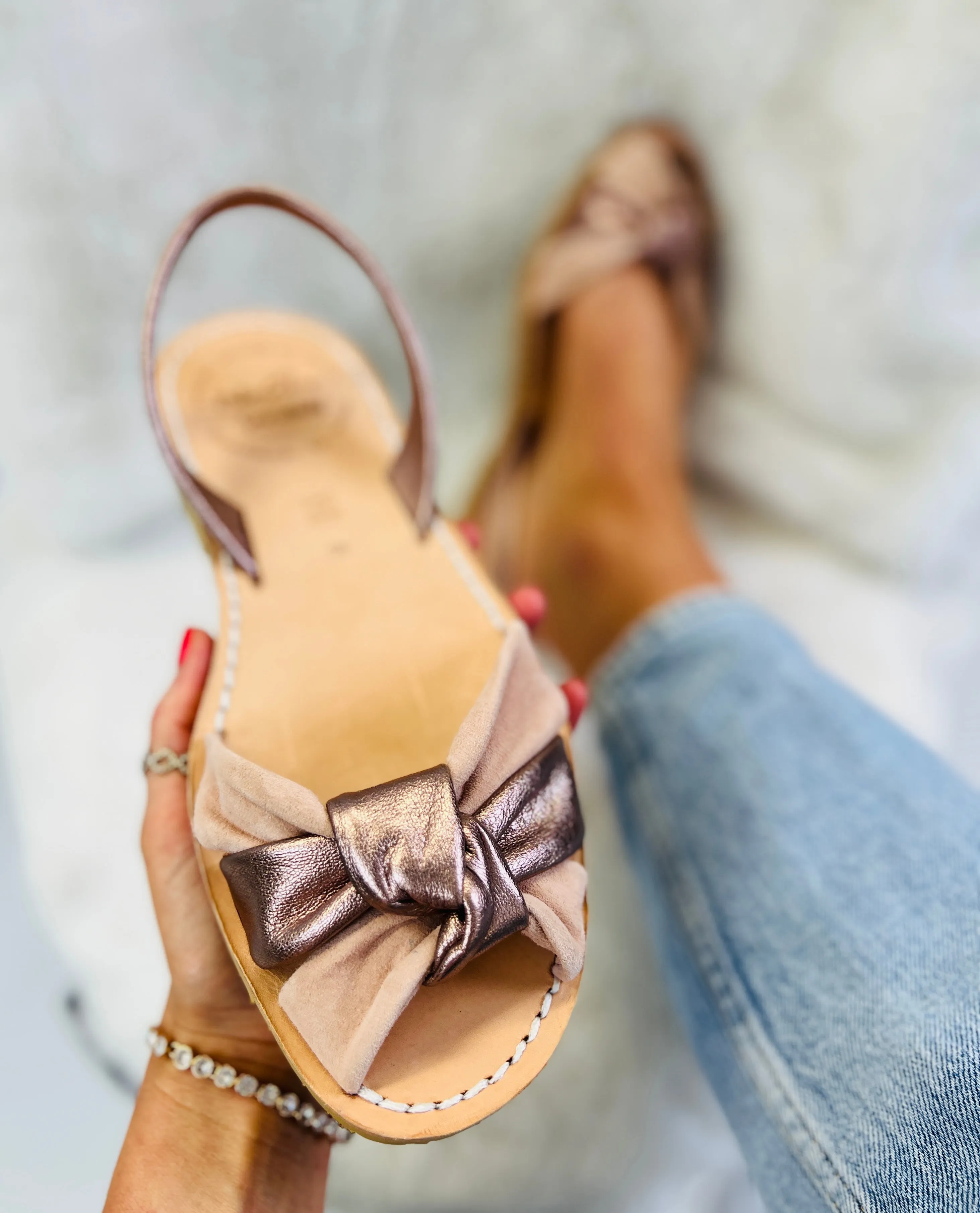 Sample Harmony Peeptoe Knot Flats