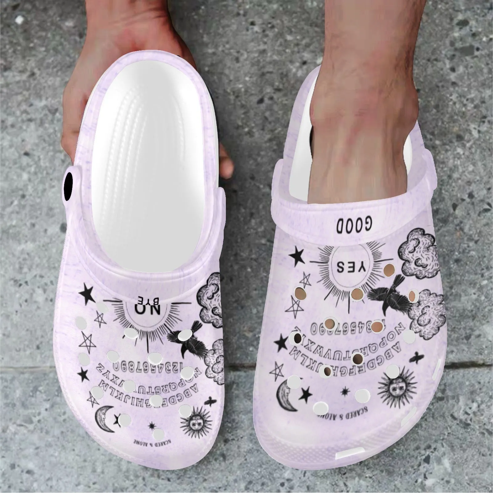 Scared & Alone Spirit Board Queen's Clogs